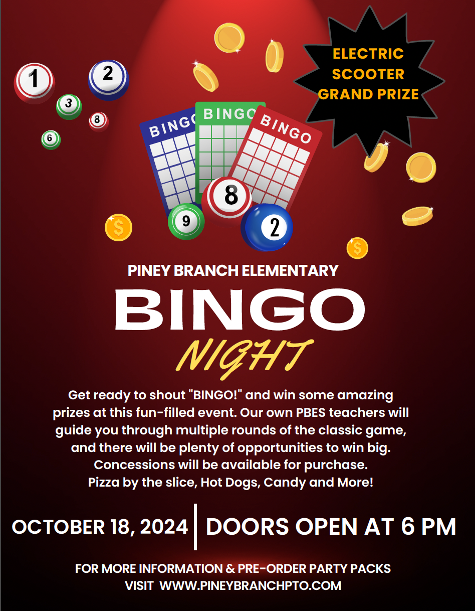 Piney Branch Bingo Night